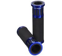 Puig 5879A Grips with anodized aluminum insert and non-slip rubber that improve grip, control and riding comfort, Blue