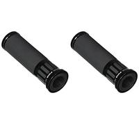 Puig 5879N Grips with anodized aluminum insert and non-slip rubber that improve grip, control and riding comfort, Black