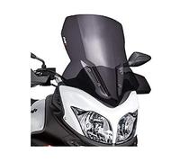 Puig 5895F High and aerodynamic Touring windscreen in 4 mm CN acrylic with rounded profile, flat upper area and deflectors that improve protection, Dark Smoke