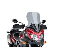 Puig 5895H High and aerodynamic Touring windscreen in 4 mm CN acrylic with rounded profile, flat upper area and deflectors that improve protection, Smoke