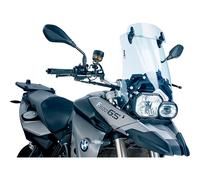 Puig 5914W Touring Windscreen with Transparent Visor designed to improve aerodynamics, increase wind protection and offer greater comfort and stability during riding on all types of journeys