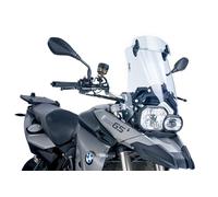 Puig 5914W Touring Windscreen with Transparent Visor designed to improve aerodynamics, increase wind protection and offer greater comfort and stability during riding on all types of journeys