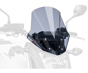 Puig 5991H High and aerodynamic Touring windscreen in 4 mm CN acrylic with rounded profile, flat upper area and deflectors that improve protection, Smoke