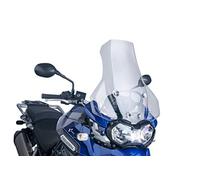 Puig 6000W High and aerodynamic Touring windscreen in 4 mm CN acrylic with rounded profile, flat upper area and deflectors that improve protection, Clear