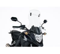 Puig 6002W Touring Windscreen with Transparent Visor designed to optimize aerodynamics, improve wind protection and offer greater comfort, stability and safety during riding on any route