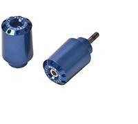 Puig 6276A Long handlebar end weights, CNC-machined from anodized aluminum with racing design and anti-vibration function for greater comfort, Blue