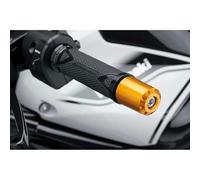 Puig 6277O Long handlebar end weights, CNC-machined from anodized aluminum with racing design and anti-vibration function for greater comfort, Gold
