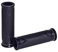 Puig 6325N Grips with anodized aluminum insert and non-slip rubber that improve grip, control and riding comfort, Black
