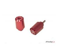 Puig 6394N Long handlebar end weights, CNC-machined from anodized aluminum with racing design and anti-vibration function for greater comfort, Black