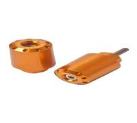 Puig 6394O Long handlebar end weights, CNC-machined from anodized aluminum with racing design and anti-vibration function for greater comfort, Gold