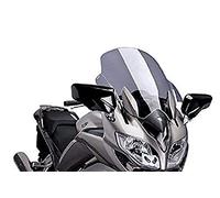 Puig 6483F High and aerodynamic Touring windscreen in 4 mm CN acrylic with rounded profile, flat upper area and deflectors that improve protection, Dark Smoke