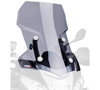 Puig 6484H High and aerodynamic Touring windscreen in 4 mm CN acrylic with rounded profile, flat upper area and deflectors that improve protection, Smoke