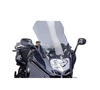 Puig 6485A High and aerodynamic Touring windscreen in 4 mm CN acrylic with rounded profile, flat upper area and deflectors that improve protection, Blue