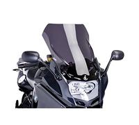 Puig 6485F High and aerodynamic Touring windscreen in 4 mm CN acrylic with rounded profile, flat upper area and deflectors that improve protection, Dark Smoke