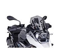 Puig 6487F Sport Screen compact and aerodynamic in high-impact acrylic with rounded profile and sporty design that improves protection and visibility, Dark Smoke