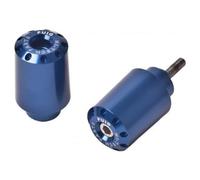 Puig 6640A Long handlebar end weights, CNC-machined from anodized aluminum with racing design and anti-vibration function for greater comfort, Blue