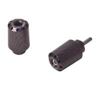 Puig 6640C Long handlebar end weights, CNC-machined from anodized aluminum with racing design and anti-vibration function for greater comfort, Carbon