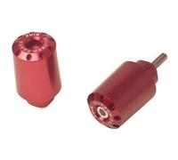 Puig 6640R Long handlebar end weights, CNC-machined from anodized aluminum with racing design and anti-vibration function for greater comfort, Red