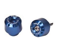 Puig 6642A Short Handlebar Bar Ends compact and lightweight machined aluminum design to customize the handlebar, Blue