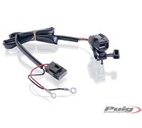 Puig 6840N Safety accessories to lock the motorcycle when parked, preventing movement on inclined surfaces with a resistant and durable design, Black