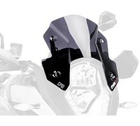 Puig 6847F Sport Screen compact and aerodynamic in high-impact acrylic with rounded profile and sporty design that improves protection and visibility, Dark Smoke