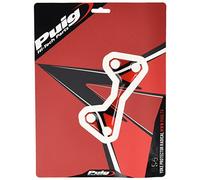 Puig 6952R Triple clamp protection stickers with carbon look, resistant to impacts, scratches and UV radiation, Red
