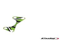 Puig 6952V Triple clamp protection stickers with carbon look, resistant to impacts, scratches and UV radiation, Green
