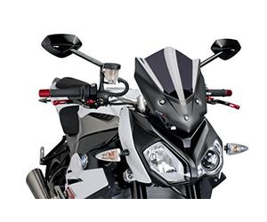 Puig 7040F Racing Screen for BMW S1000 R 2014, Dark Smoke, Medium