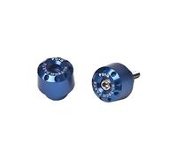 Puig 7130A Short Handlebar Bar Ends compact and lightweight machined aluminum design to customize the handlebar, Blue