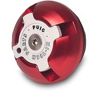 Puig 7140R Hi-Tech engine oil cap made of machined aluminum with secure fastening and lightweight design for protection and aesthetics, Red
