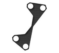 Puig 7418U Triple clamp protection stickers with carbon look, resistant to impacts, scratches and UV radiation, Grey