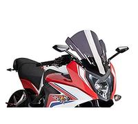 Puig 7595F High and aerodynamic Touring windscreen in 4 mm CN acrylic with rounded profile, flat upper area and deflectors that improve protection, Dark Smoke