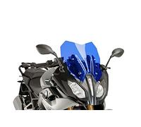 Puig 7616A High and aerodynamic Touring windscreen in 4 mm CN acrylic with rounded profile, flat upper area and deflectors that improve protection, Blue