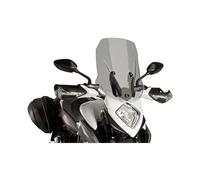 Puig 7634H High and aerodynamic Touring windscreen in 4 mm CN acrylic with rounded profile, flat upper area and deflectors that improve protection, Smoke