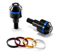 Puig 8016N short handlebar bar ends with ring in CNC-machined aluminum for vibration reduction and customization, Black
