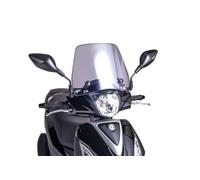 Puig 8179H Trafic low aerodynamic 3 mm polycarbonate windscreen for scooter with urban design and anti-vibration wind protection, Smoked