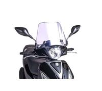 Puig 8179W Trafic low aerodynamic 3 mm polycarbonate windscreen for scooter with urban design and anti-vibration wind protection, Clear