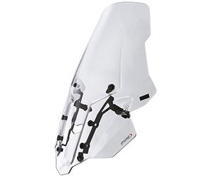 Puig 8918H Touring Plus extra tall aerodynamic windscreen in high-impact acrylic with rounded profile that maximizes protection and riding comfort, Smoke