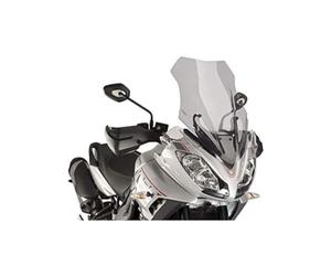 Puig 9200H High and aerodynamic Touring windscreen in 4 mm CN acrylic with rounded profile, flat upper area and deflectors that improve protection, Smoke