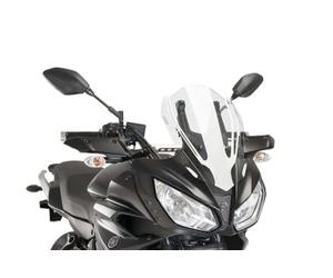 Puig 9211W Z-Racing aerodynamic and sporty windscreen in 3 mm acrylic with double height and side channels that improve protection and stability, Clear