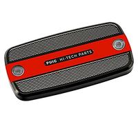 Puig 9262R Brake and clutch fluid reservoir cover machined from anodized aluminium with Hi-Tech design for protection and aesthetics, Red
