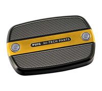Puig 9269O Brake and clutch fluid reservoir cover machined from anodized aluminium with Hi-Tech design for protection and aesthetics, Gold