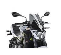 Puig 9369F Naked New Generation Touring touring and aerodynamic in 3 mm acrylic with a central air intake that improves protection and reduces turbulence, Dark Smoked