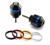 Puig 9374N short handlebar bar ends with ring in CNC-machined aluminum for vibration reduction and customization, Black