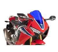 Puig 9407A Z-Racing aerodynamic and sporty windscreen in 3 mm acrylic with double height and side channels that improve protection and stability, Blue