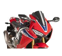 Puig 9407C Z-Racing aerodynamic and sporty windscreen in 3 mm acrylic with double height and side channels that improve protection and stability, Carbon