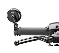 Puig 9506N Bar end mirrors made of machined aluminum with foldable design and integrated aerodynamic function, Black