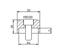 Rear Views to Counterweight Adapters, Black
