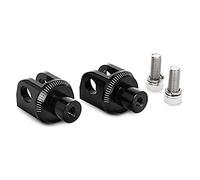 Puig 9657N Adapters Footpegs Passenger for Suzuki GSX-R250 17'-18', Black, Set of 2