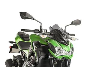Puig 9689F Naked New Generation Sport sporty and aerodynamic in 3 mm acrylic with a raised design that improves protection and maintains wide visibility, Dark Smoke